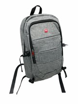 Cyber Bags Laptop up to 15.6 in Backpack USB Pocket Travel Computer Bag Gray - £22.20 GBP