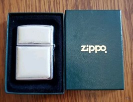 Vtg 1996 Zippo Pocket Cigarette Lighter Ivory Color Zippo Box Paper Work... - $24.74