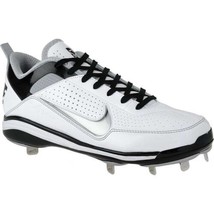 Mens Baseball Cleats Nike Air Show Elite White Low Metal Shoes $80-sz 16 - £15.53 GBP