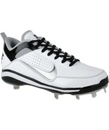 Mens Baseball Cleats Nike Air Show Elite White Low Metal Shoes $80-sz 16 - £15.64 GBP