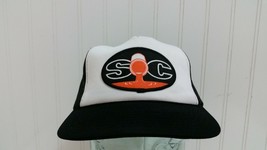 Vintage SC Snapback Hat Advertising SOC S.C. Ball Cap Mesh Adjustable Fi... - £26.52 GBP