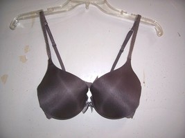 New VICTORIA&#39;S SECRET Taupe Brown 34C Padded Push Up Underwire Lace Bra - $34.64