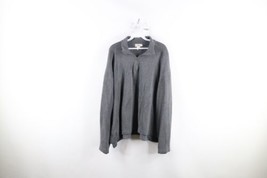 Vtg 90s J Crew Mens XL Faded Boxy Fit Ribbed Knit Half Zip Pullover Sweater USA - £54.08 GBP