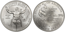 NGC MS70 1996 D Olympics Paralympics Silver $1.00 - £147.88 GBP