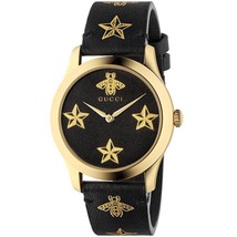 Gucci YA1264055 Black Dial Leather Strap Ladies Watch - £548.91 GBP