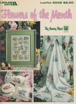 Leisure Arts Flowers of the Month Cross Stitch Leaflet 2008 Nancy Rossi ... - £6.50 GBP