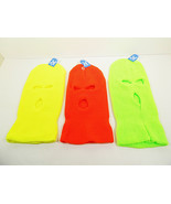 Ski Masks Knitted Eskimo Hat Mask Winter Hats Green Yellow Orange Unisex... - £6.37 GBP
