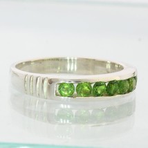 Green Chrome Diopside Handmade Silver Unisex Gents Ladies Channel Ring size 7.75 - £71.34 GBP