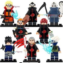 Naruto Series Uchiha Obito Kakashi Sasuke Akatsuki Pain Kakuzu 8pcs Minifigures - €15,82 EUR
