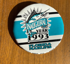 Inaugural Year 1993 Florida Marlins Button Pin MLB Baseball Button - £15.73 GBP