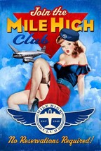 MILE HIGH CLUB 58&quot; by 39&quot; Metal Sign - $490.05