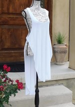 Sleeveless Ribbed Yoga Tunic Top by Vimmia, S, white, NWT - $35.64