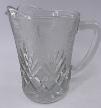 Clear Crystal Small Glass Pitcher Creamer Height 4 1/2&quot;  Width 3 1/4&quot; Vi... - £11.66 GBP