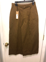 NWT Whyred Womens 28X24 Cropped Wide Leg Remilly SZ EU 38 Military Brown - £19.45 GBP