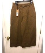 NWT Whyred Womens 28X24 Cropped Wide Leg Remilly SZ EU 38 Military Brown - £19.45 GBP