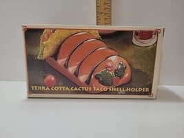 Terra Cotta Cactus Taco Shell Holder Holds 4 Vintage in Original Box GiftCo Inc - $8.00