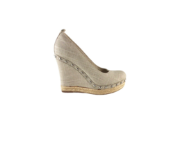 Aldo High Platform Spadrilles Canvas Cute Slip On Beige Size 9 ($) - £78.21 GBP