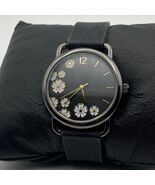 Chic Black Floral Silicone Band Watch - New Battery! - $23.28