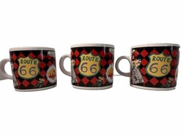 Sakura Roadside Coffee Mug Tea Cups Sue Zipkin Route 66 Diner 1993 Lot Of 3 - £11.54 GBP