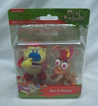 Just Play Nickelodeon Ren &amp; Stimpy 3&quot; Plastic Toy Figure Set New 90&#39;s - £13.06 GBP