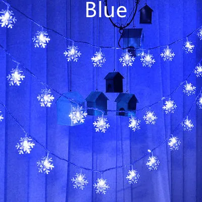 Snowflake LED Holidays Gars Fairy Snow String Lights Outdoor Decoration Christma - £60.53 GBP