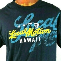 Local Motion Hawaii Faux Stitch T-Shirt sz Large Mens Aloha Palms Waves ... - £15.10 GBP
