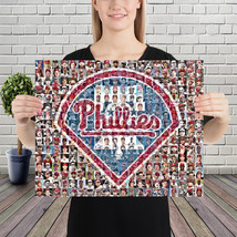 Philadelphia Phillies Mosaic Art designed using 150 Past &amp; Present Player Photos - £34.61 GBP+