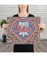 Philadelphia Phillies Mosaic Art designed using 150 Past &amp; Present Playe... - £34.36 GBP+