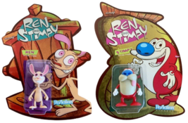 New 2-PACK Super7 Ren And Stimpy Ren Hoek &amp; Stimpson J Cat 3.75&quot; Re Action Figure - £63.65 GBP