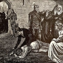 The Soldier&#39;s Wife 1888 Victorian Religious Art Print Crusades Victims DWT4A - £27.52 GBP