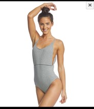 Rhythm Women&#39;s My Scoop One Piece Swimsuit SMALL S gray NEW NWT - £19.45 GBP