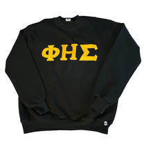 Vintage Phi Eta Sigma Russel Crewneck Black Made in USA Adult Size Large - £24.62 GBP