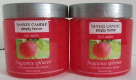 Yankee Candle Simply Home Fragrance Spheres Odor Beads Lot Set of 2 FUJI APPLE - £22.89 GBP