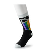 NEW Mens Pink Floyd Rainbow Stripe Logo Novelty Crew Socks black one siz... - £5.91 GBP
