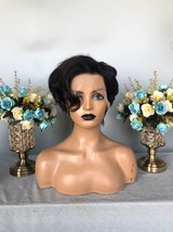 Straight side part pixie cut human hair lace front wig with baby hair  - $226.16
