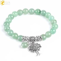 CSJA New Meditation Green Aventurine Women Bracelets Natural Stone Yoga Mala Pra - £9.04 GBP