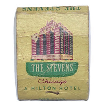 Stevens Hotel Chicago Illinois Hilton Hotels Vintage Matchbook Cover Matchbox - £6.26 GBP