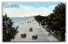 Lake Shore Drive Street View Chicago Illinois IL 1914 DB Postcard Hand Cancel W7 - £3.78 GBP