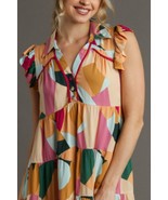 Umgee Full Size Button Detail Ruffle Sleeve Mini Dress Plus Size - €47,55 EUR+