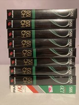 9 Fuji Film Blank Hq 120 Vhs Tapes 6 Hours T 120 New Sealed - £22.70 GBP