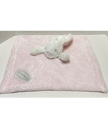 Blankets and Beyond White Bunny Rabbit Lovey Plush Security Blanket Pink... - £14.57 GBP