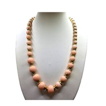 Signed Avon Light Pink Pastel Beaded Necklace Vtg Adjustable 18&quot; Long - $15.84