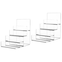 2Pack 4- Tier Acrylic Wallet Display Stand Holder, Clear Handbag Purse D... - £47.90 GBP