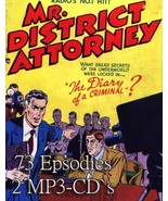 Mr. District Attorney 2 MP3-CD Set | Vintage Crime Drama Radio Show | 73... - $9.89