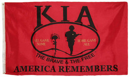 3x5 KIA All Gave Some Some Gave All America Remembers Red Poly 3&#39;x5&#39; Grommets - £16.23 GBP