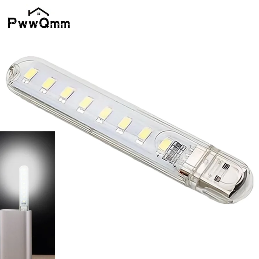 PwwQmm Mini USB LED Table Lamp Portable Reading Desk Light For Camping Power - £10.77 GBP