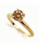 Authenticity Guarantee 
 14k Yellow Gold Fancy Pink Champagne Diamond So... - £368.80 GBP+