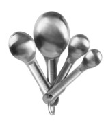 4-Piece Stainless Steel Measuring Spoon Set - £4.69 GBP