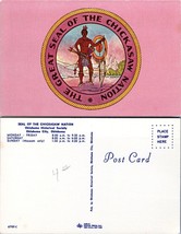 USA Oklahoma City Seal of Chickasaw Nation Historical Society Vintage Postcard - £7.44 GBP