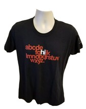 Alphabet Womens Large Black TShirt - $14.85